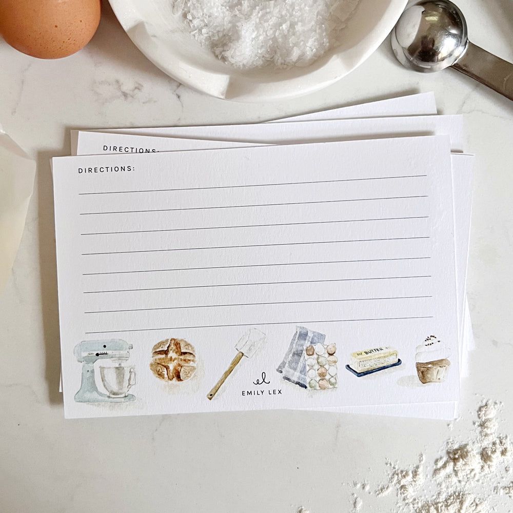 baking recipe cards - emily lex studio