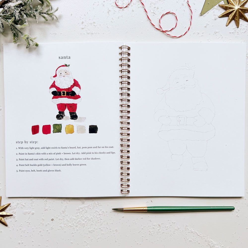 watercolor workbook christmas - emily lex studio