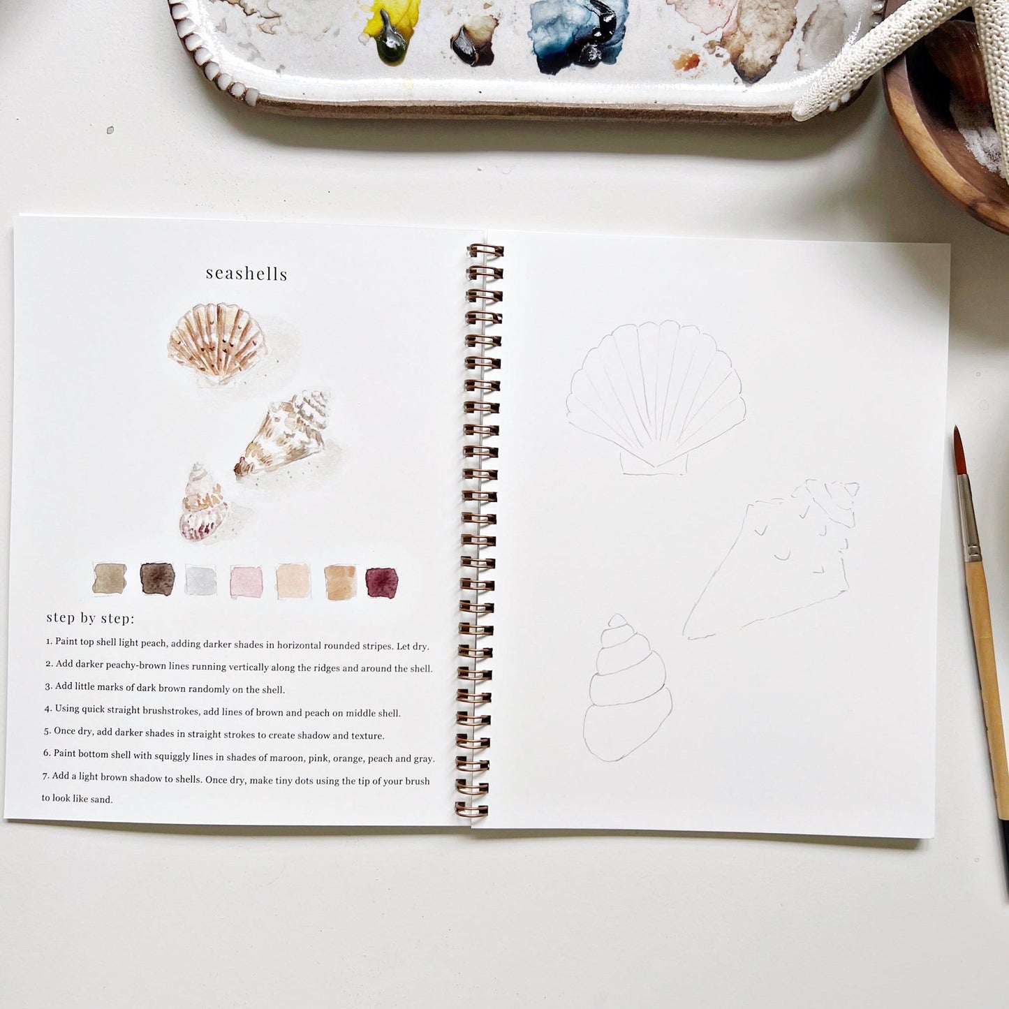 watercolor workbook seaside - emily lex studio