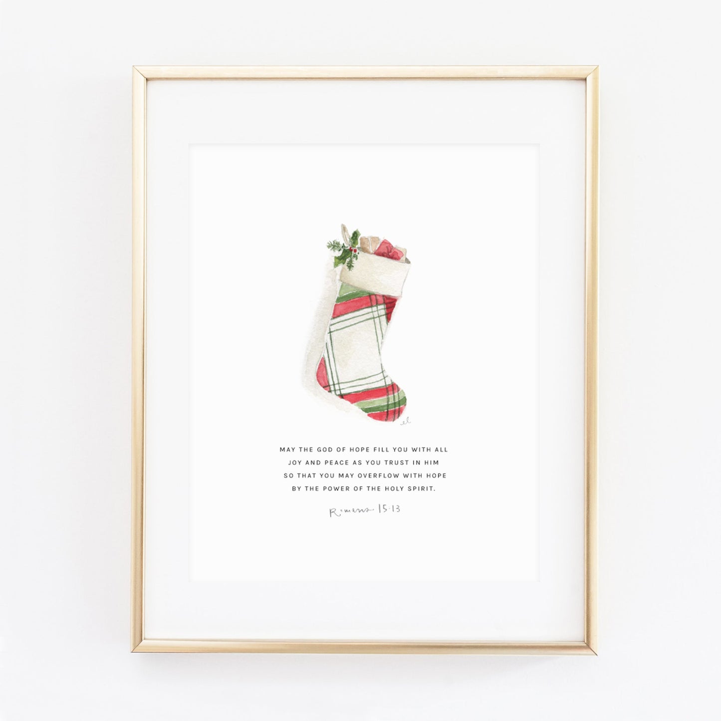 romans 15:13 stocking scripture print