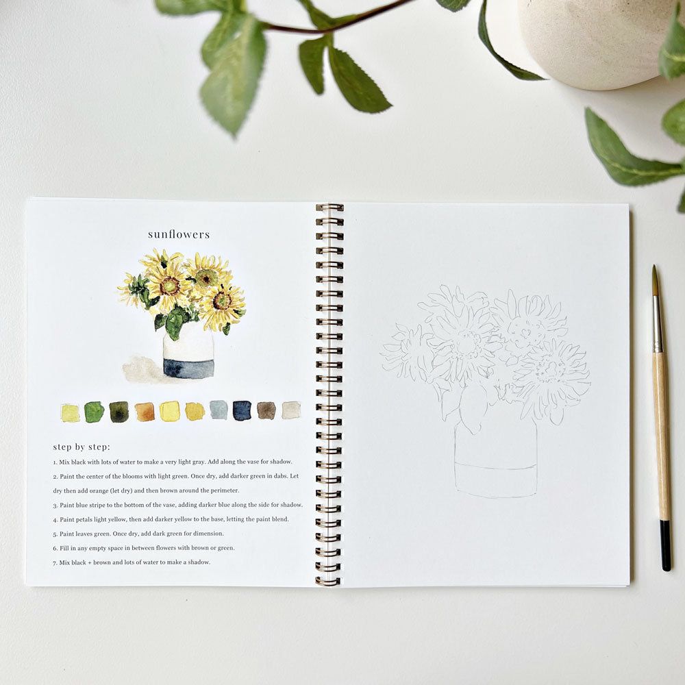 watercolor workbook bouquets - emily lex studio