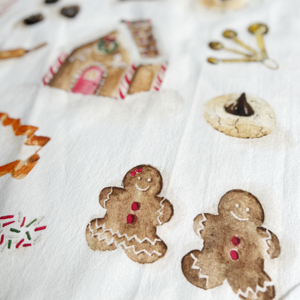christmas sweets tea towel