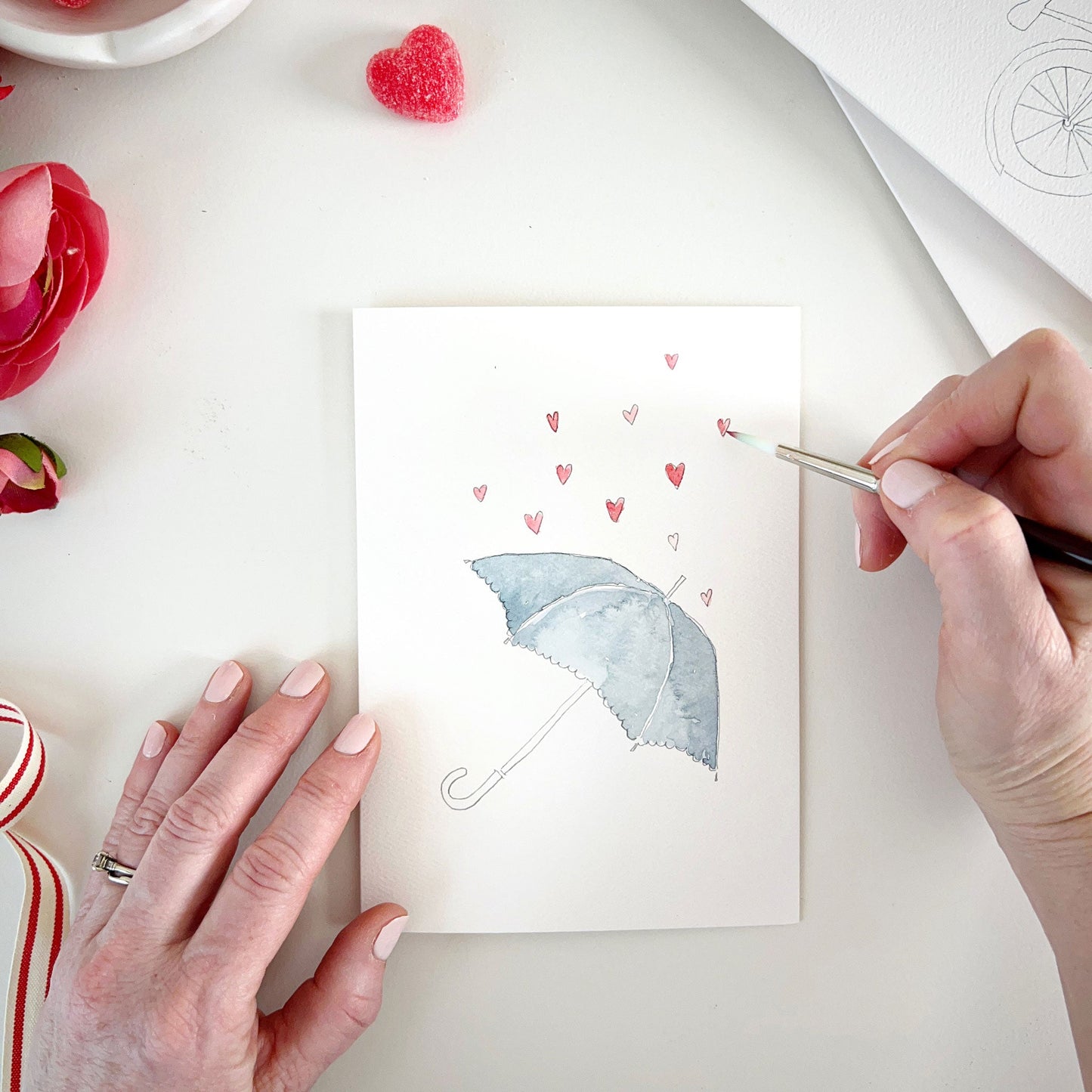 love sweet love paintable notecard