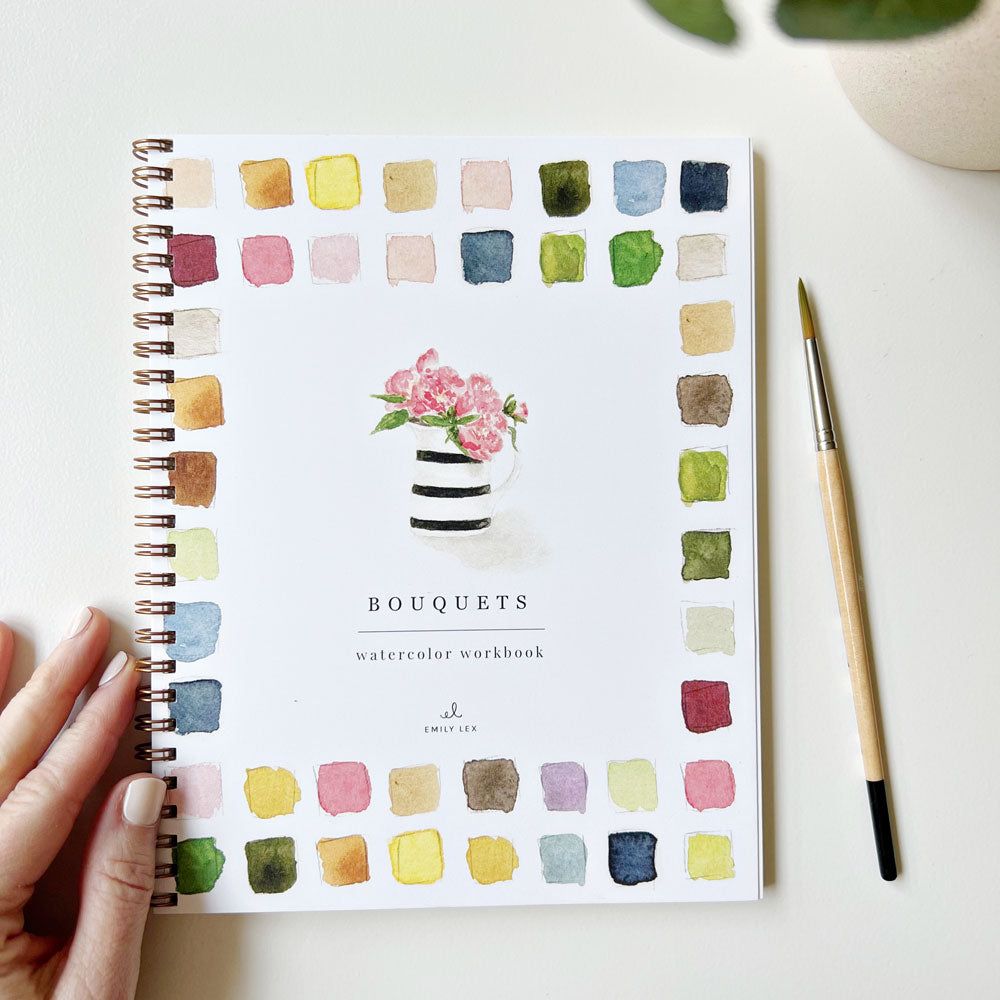 watercolor workbook bouquets - emily lex studio