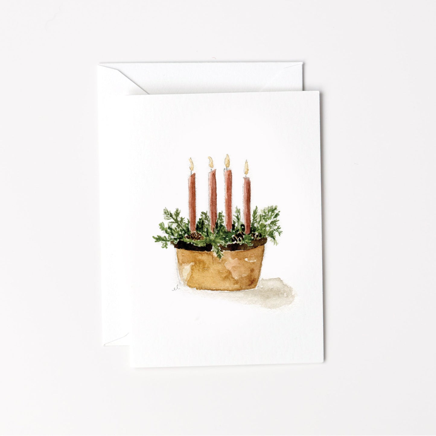 advent candles mini notecard