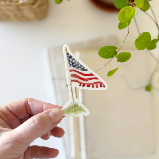 american flag sticker