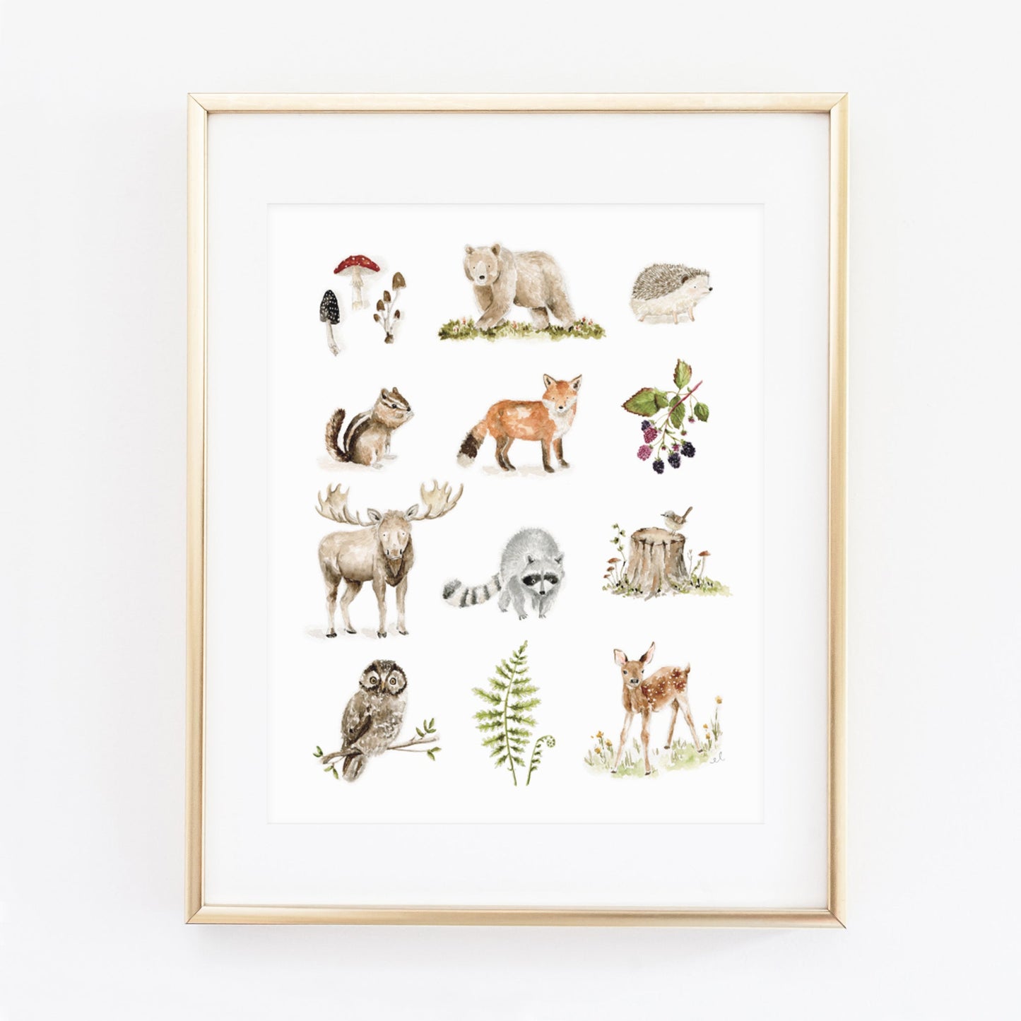 woodland art print