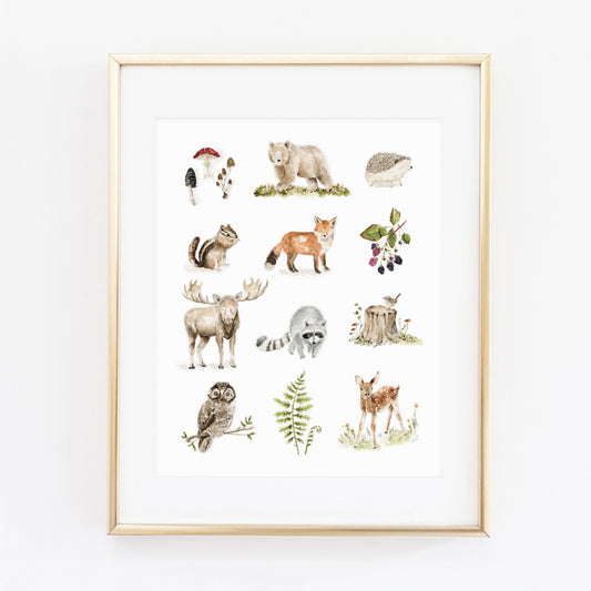 woodland art print