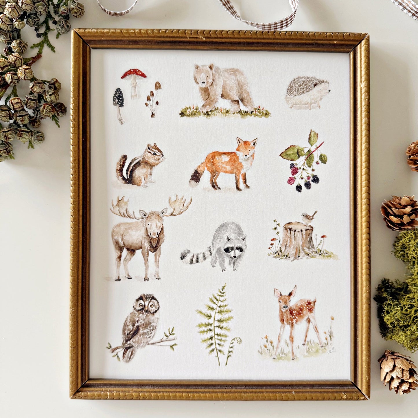 woodland art print