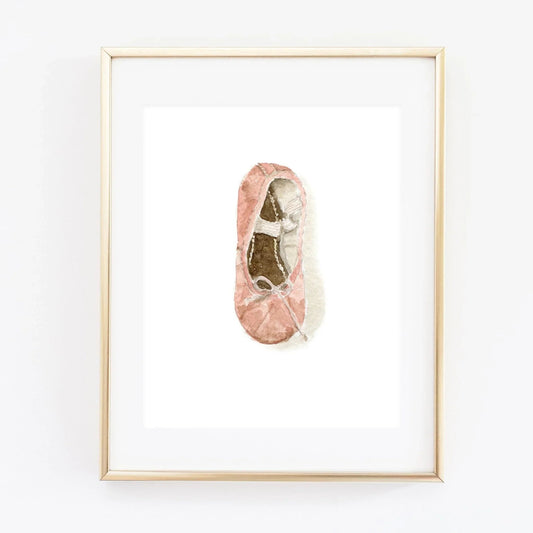ballet shoe art print - emily lex studio