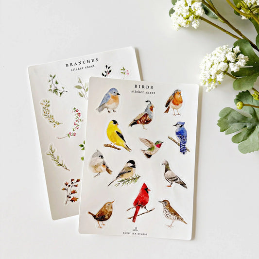 birds sticker sheets