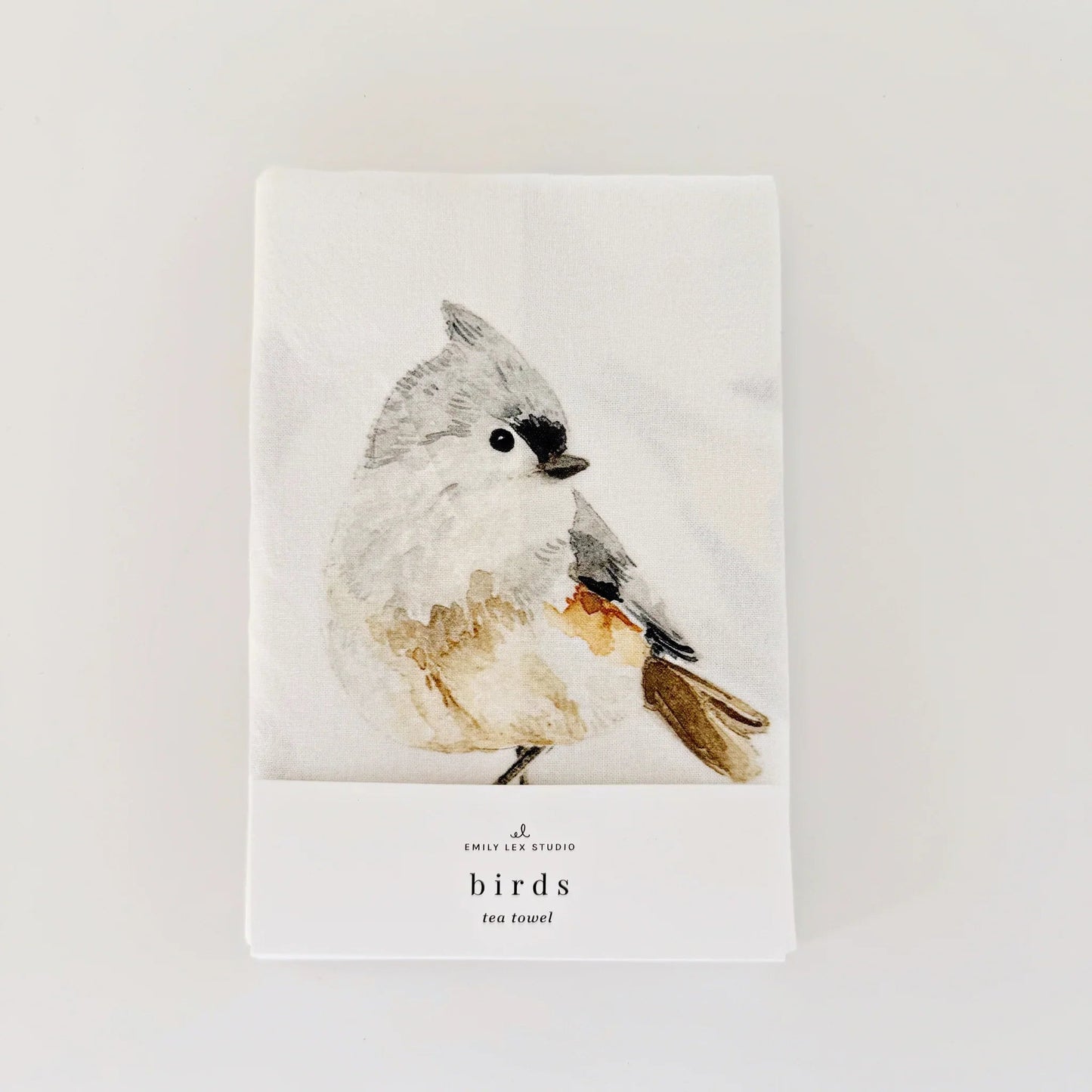 birds cotton flour sack tea towel