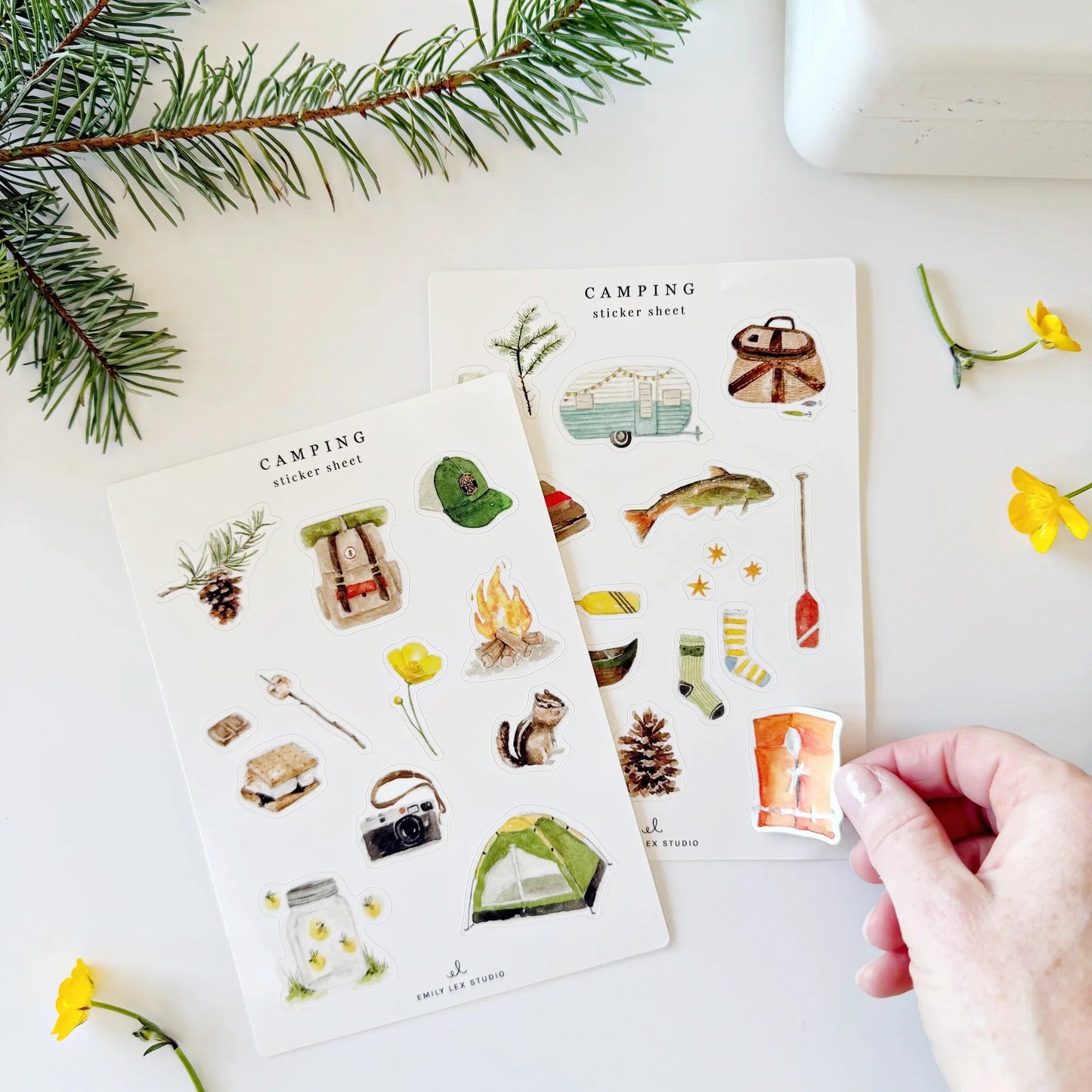 camping sticker sheets