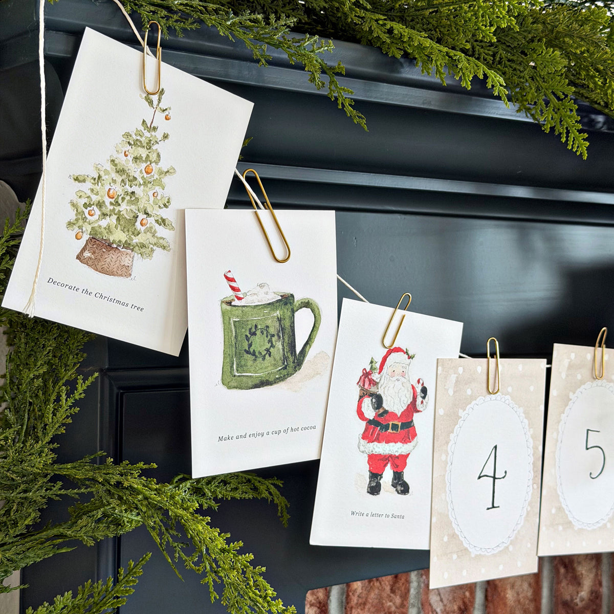 christmas countdown 25 card set