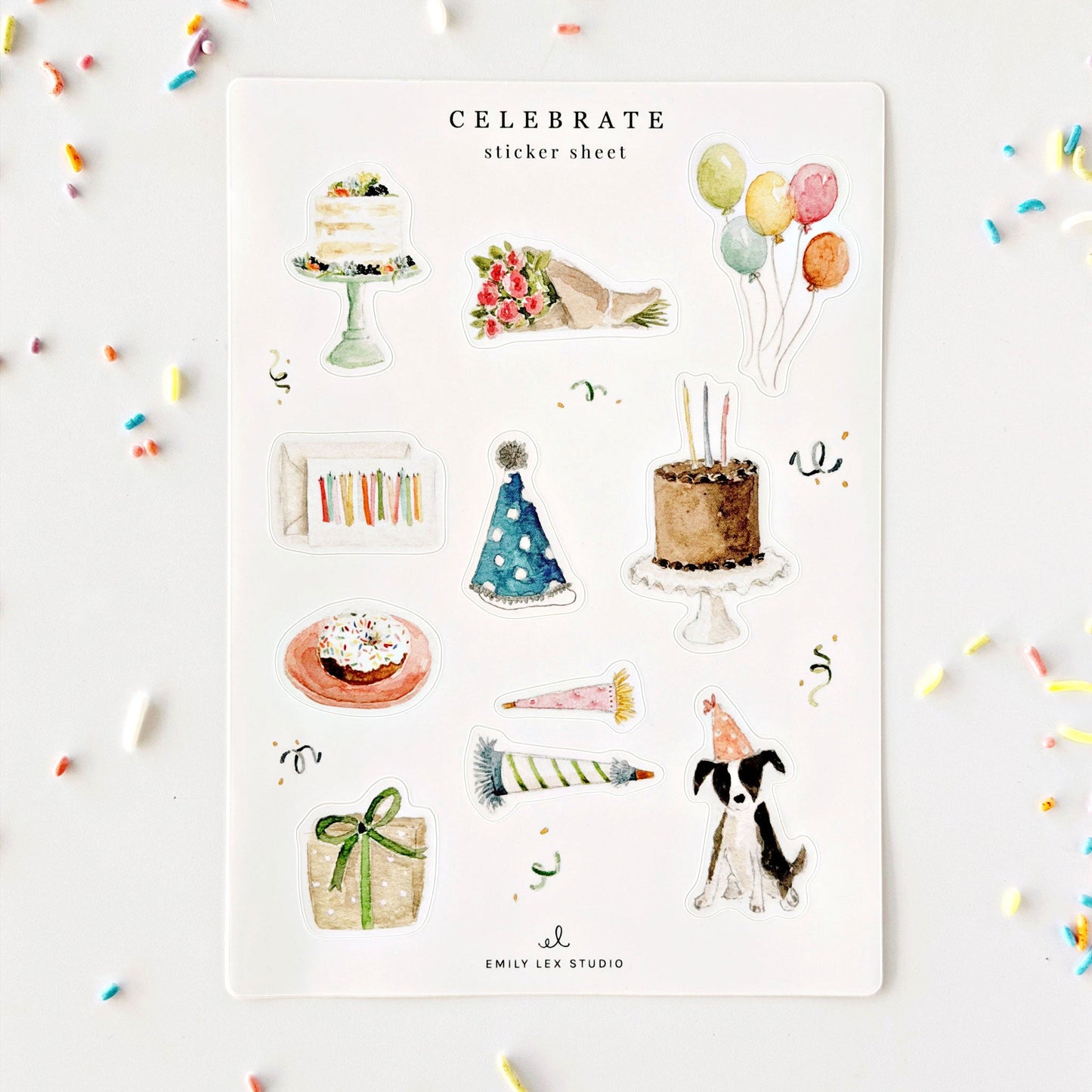 celebrate sticker sheets