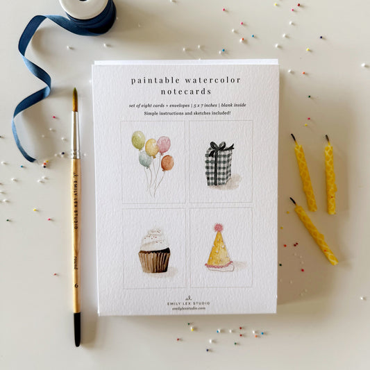 celebrate paintable notecards