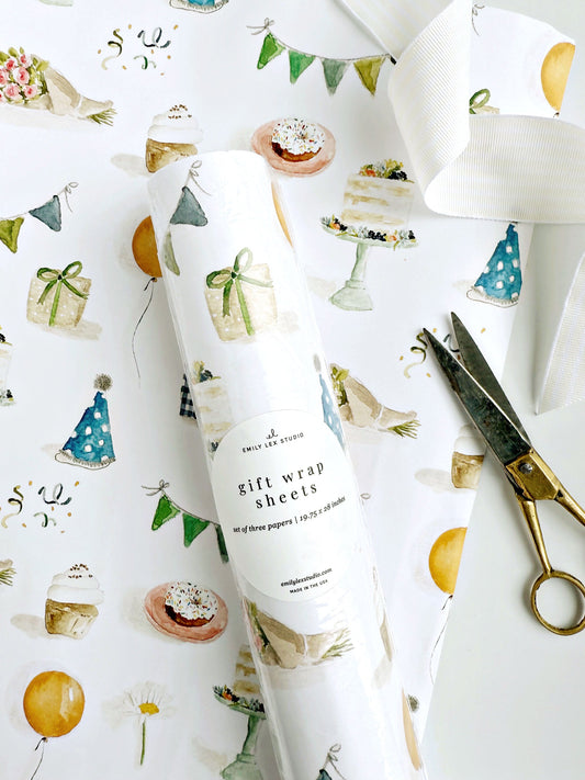 celebrate gift wrapping paper