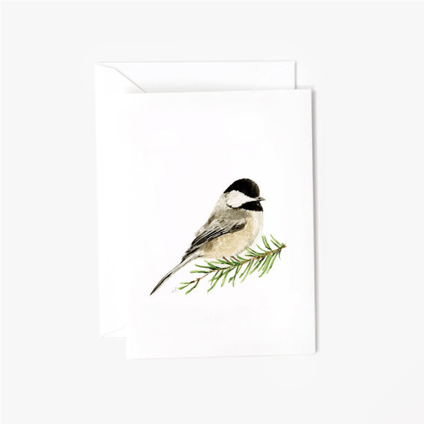 chickadee mini notecard