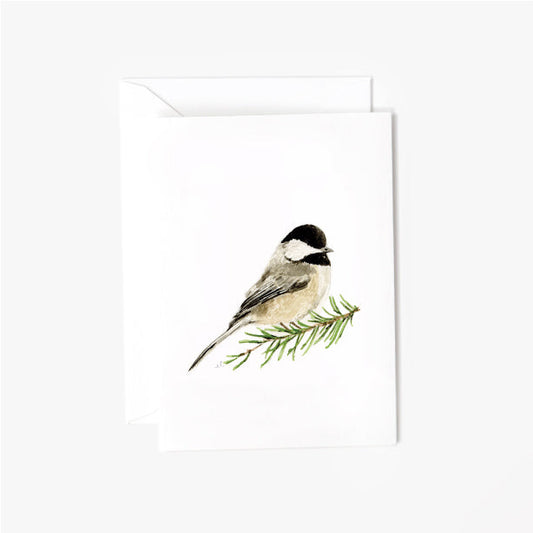 chickadee mini notecard