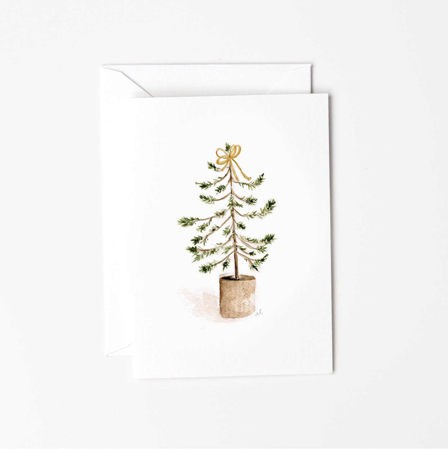 christmas tree mini notecard