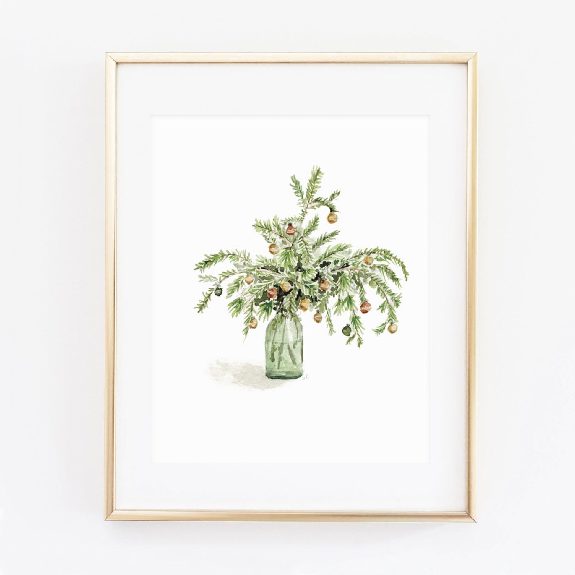 christmas boughs art print - emily lex studio