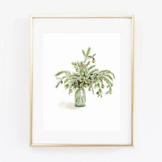 christmas boughs art print - emily lex studio
