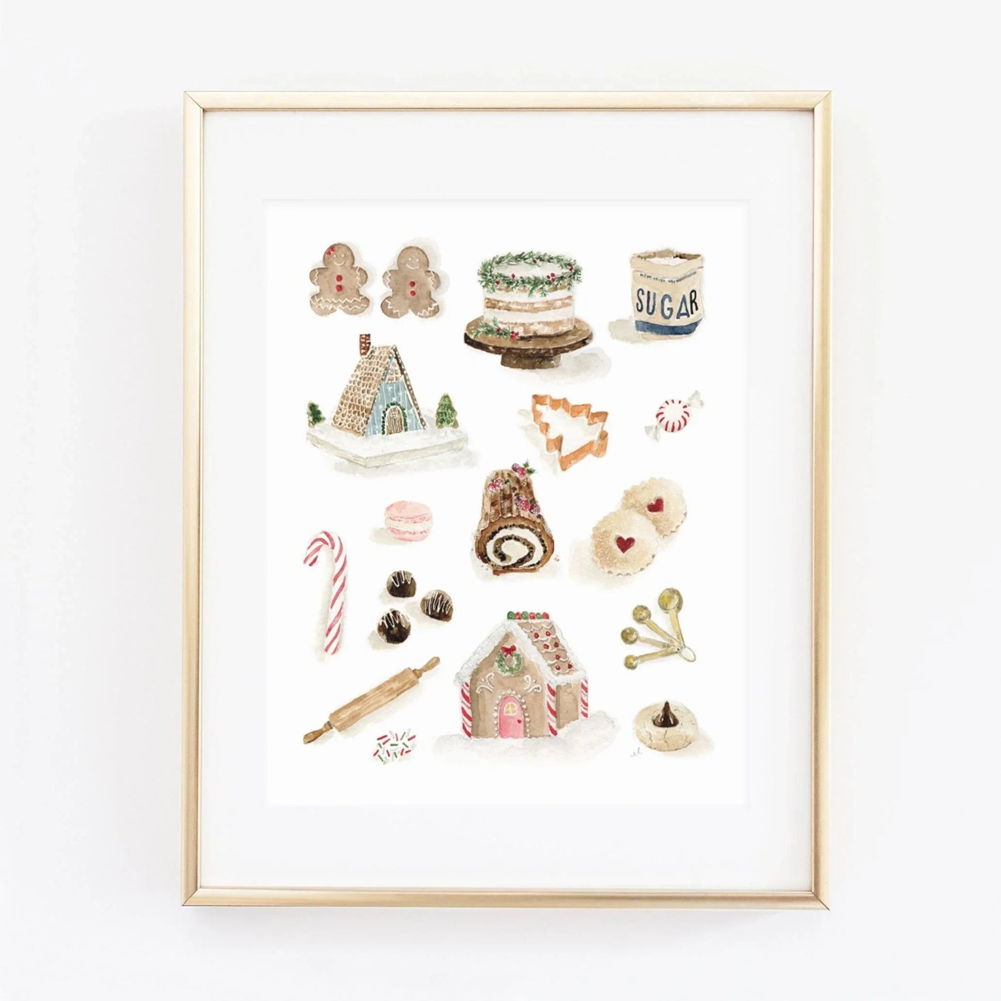 christmas sweets art print - emily lex studio
