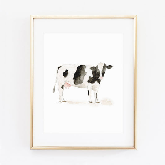 cow art print