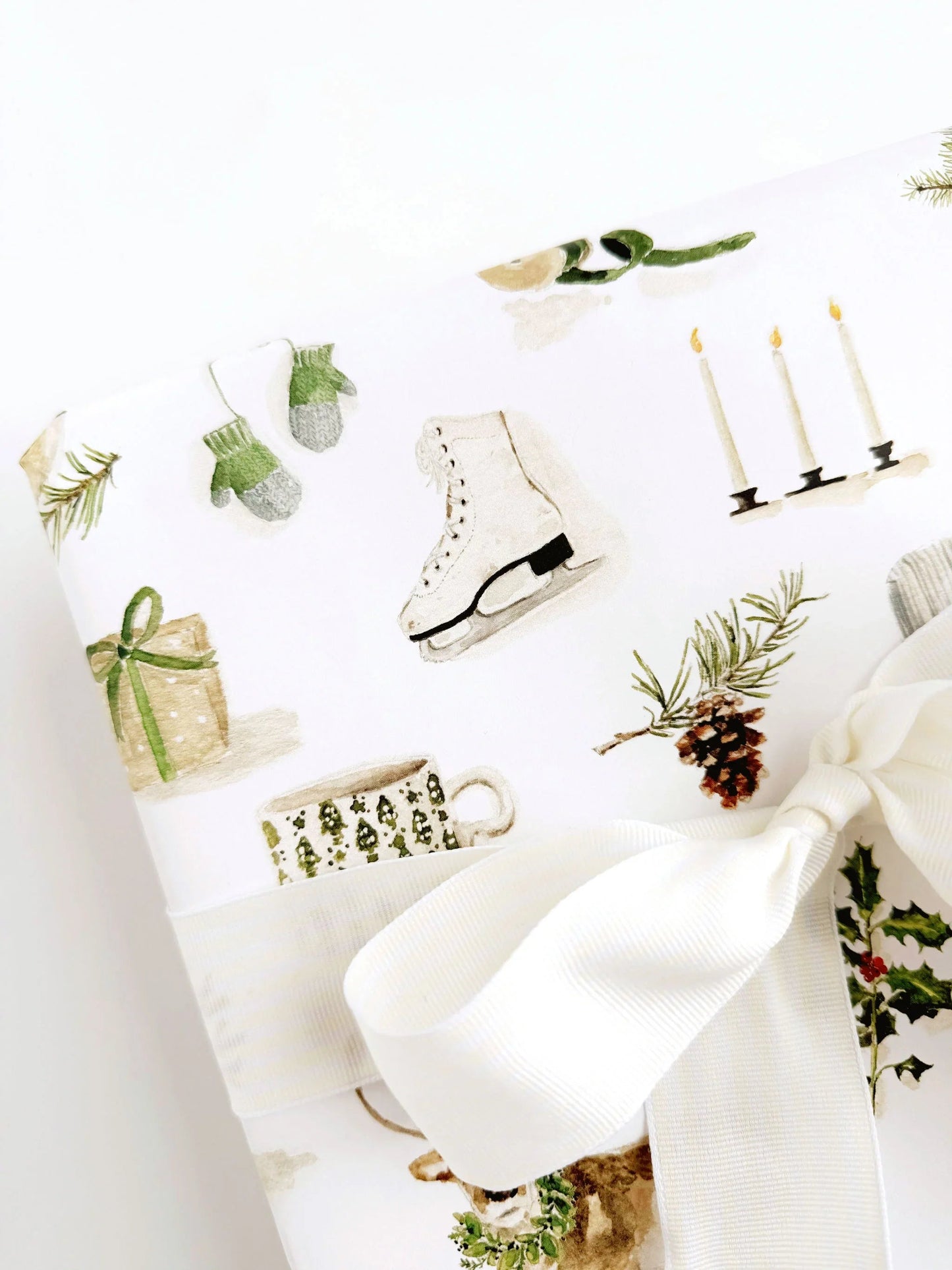 evergreen gift wrapping paper