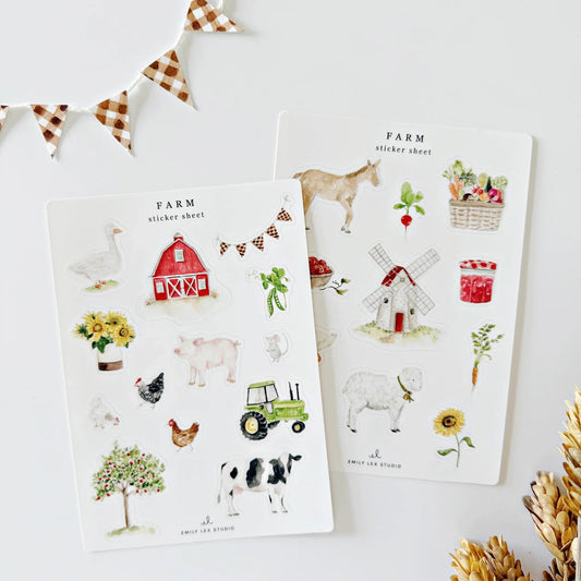 farm sticker sheets