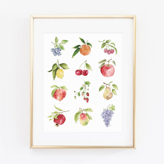fruit art print