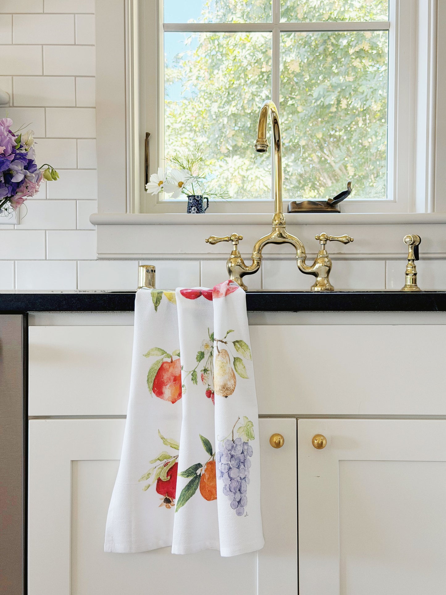fruit cotton flour sack tea towel