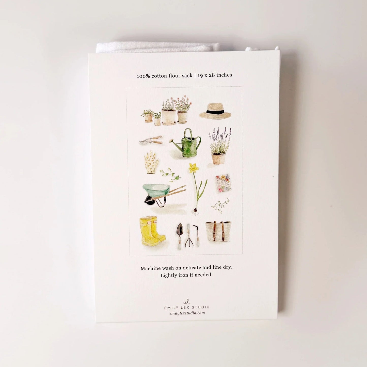 garden cotton flour sack tea towel