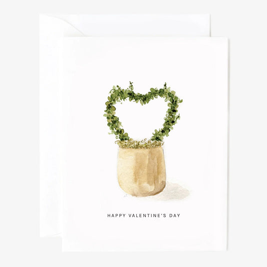 valentine topiary greeting card