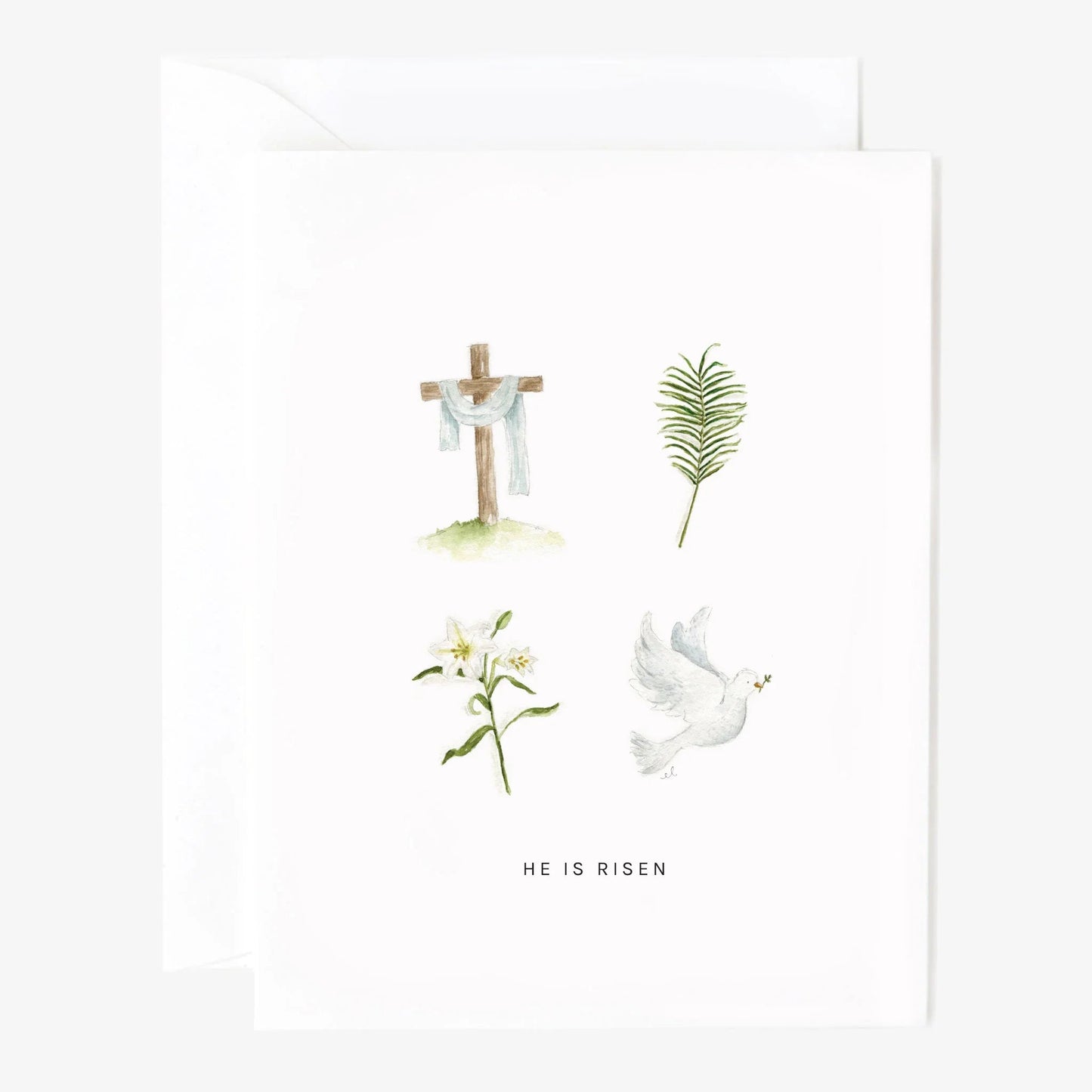 he is risen single greeting card