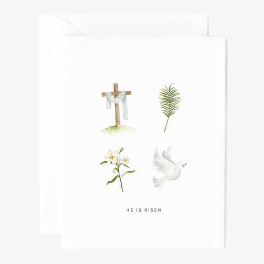 he is risen single greeting card
