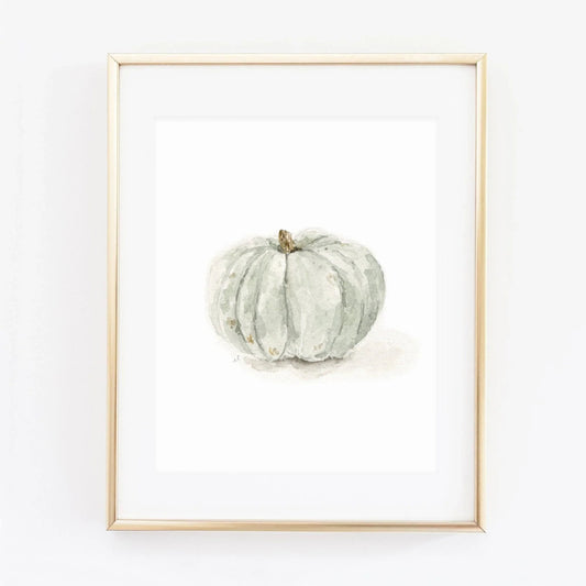 green pumpkin art print - emily lex studio