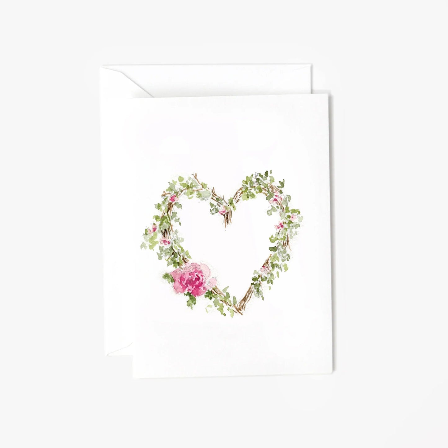 heart wreath mini enclosure notecard