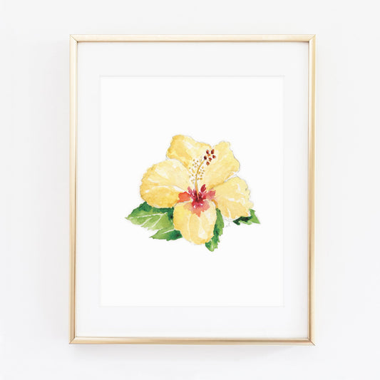 hibiscus art print