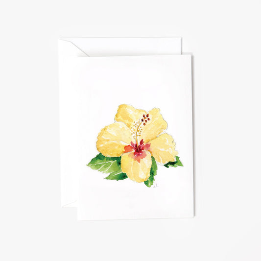 hibiscus mini notecard