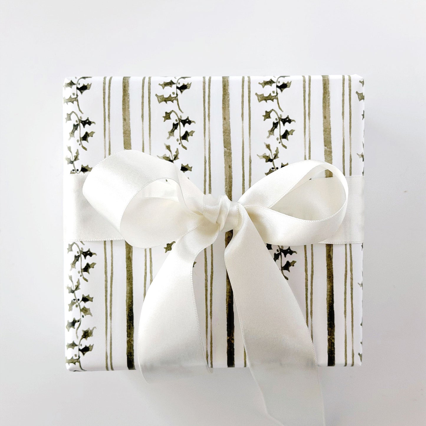 holly stripe gift wrapping paper