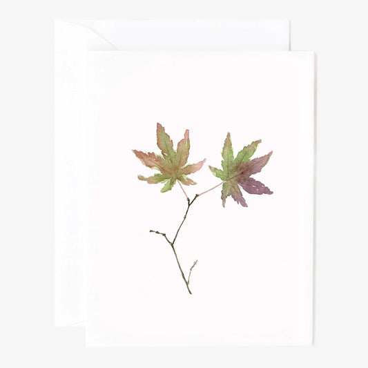 leaves notecard