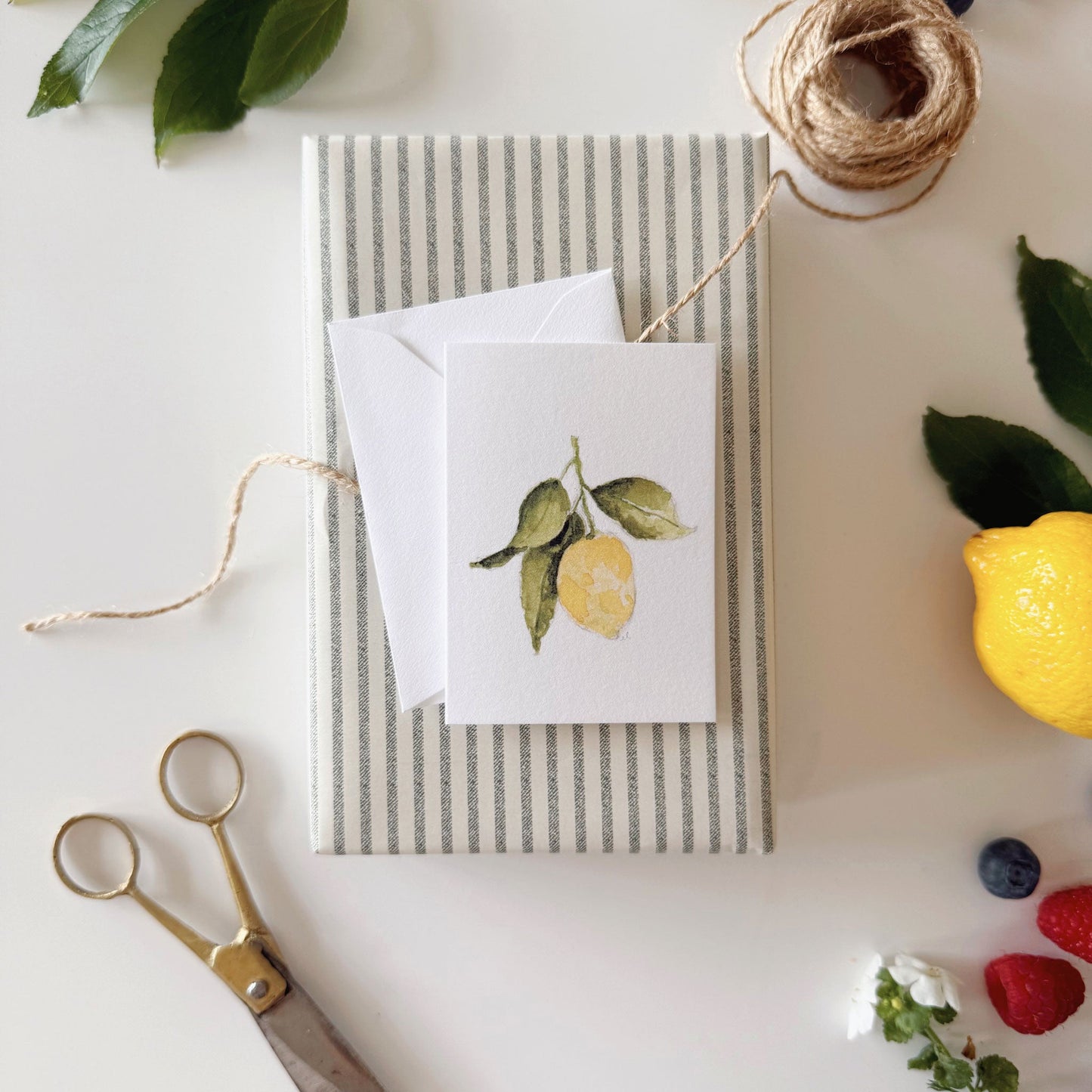 lemon mini notecard