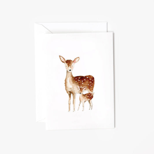 baby deer mini notecard