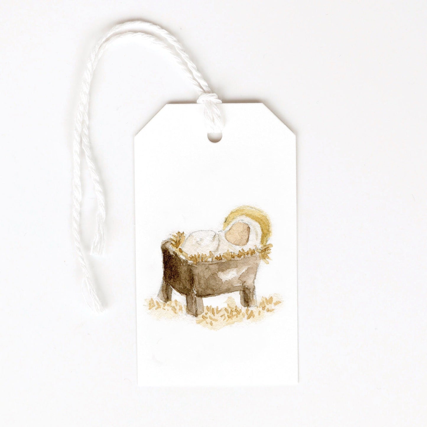 manger baby gift tags