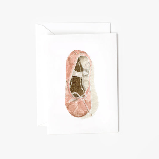 ballet shoe mini notecard