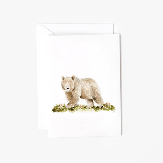 bear mini notecard