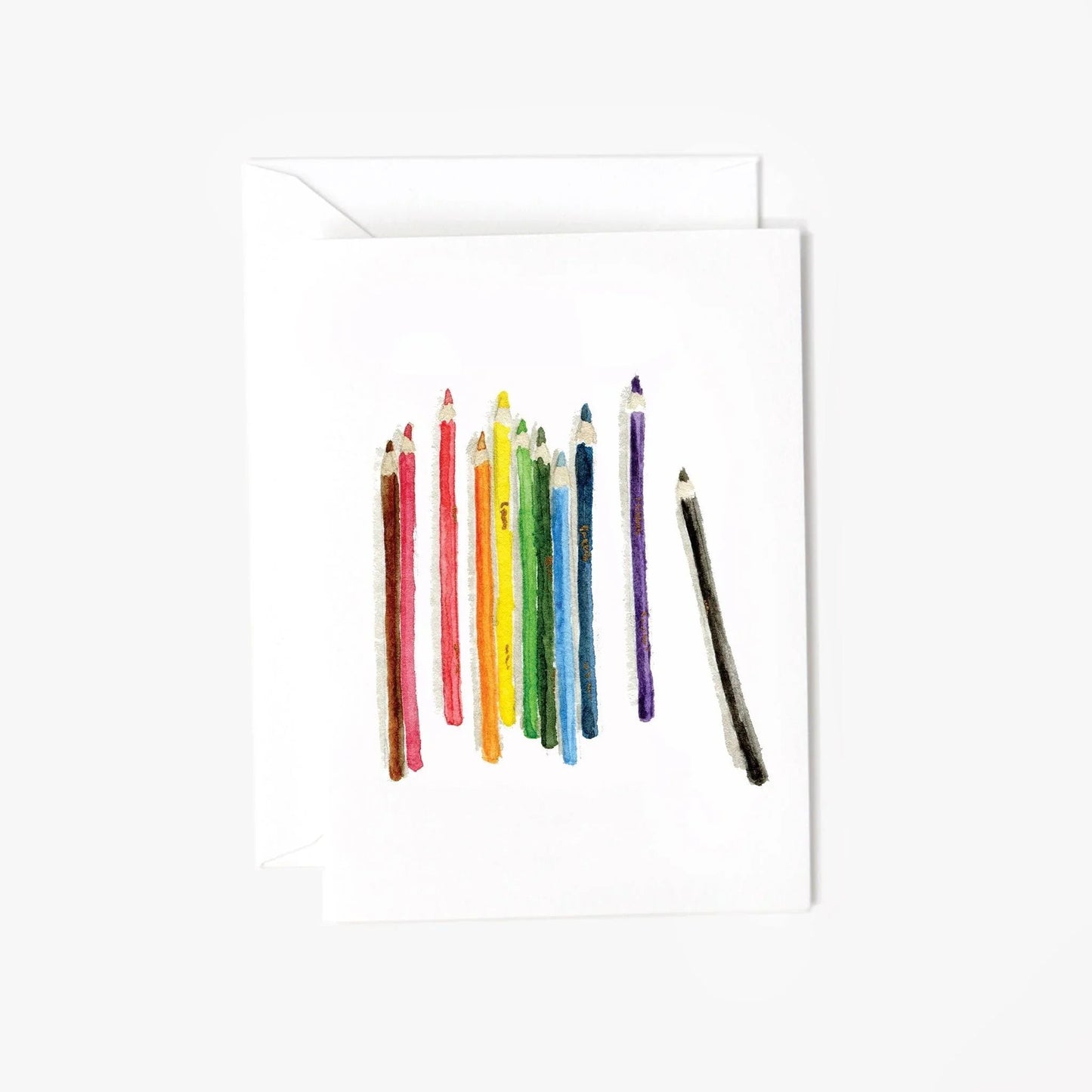 colored pencils mini notecard - emily lex studio