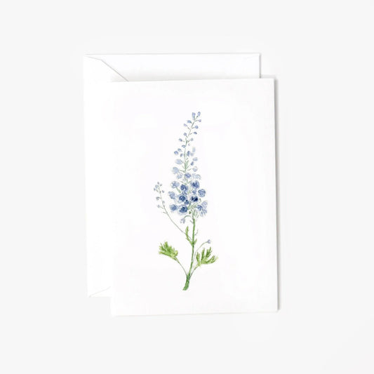 delphinium mini notecard - emily lex studio