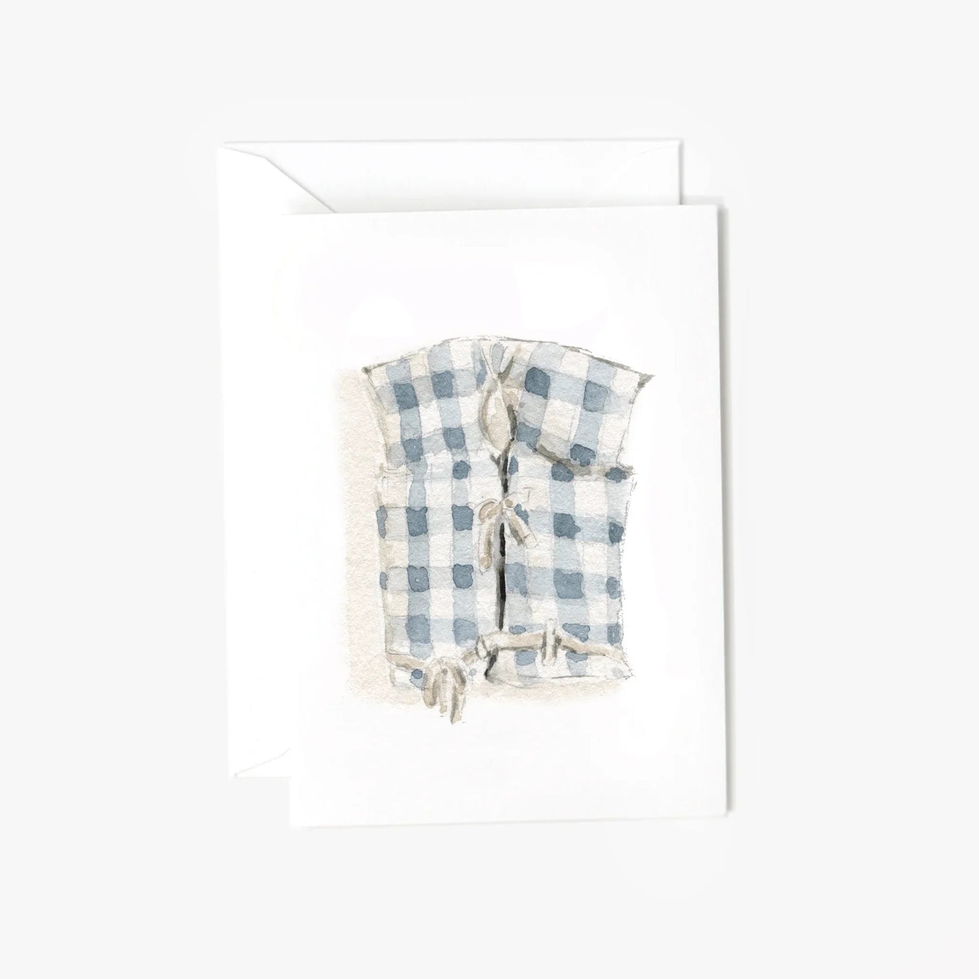 gingham boat coat mini notecard - emily lex studio